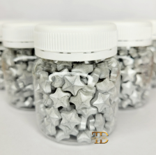 Dekorativne Mini Perle Zvezdice I - SREBRNE 40g